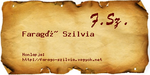 Faragó Szilvia névjegykártya