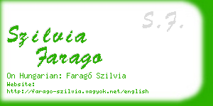 szilvia farago business card